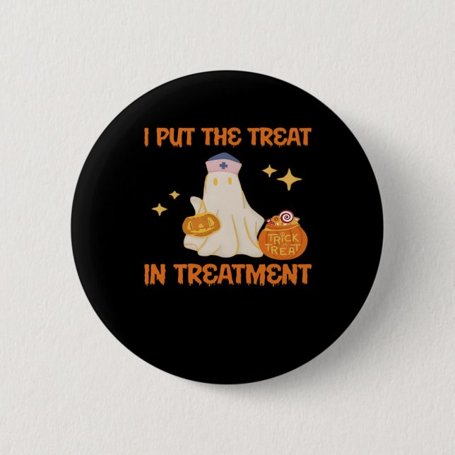 Badge Rond 5 Cm J'Ai Mis Traitement Dans Traitement Rétro Funny In (Devant)