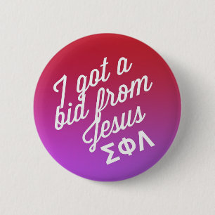 Badge Rond 5 Cm J'ai obtenu d'offrir de Jésus