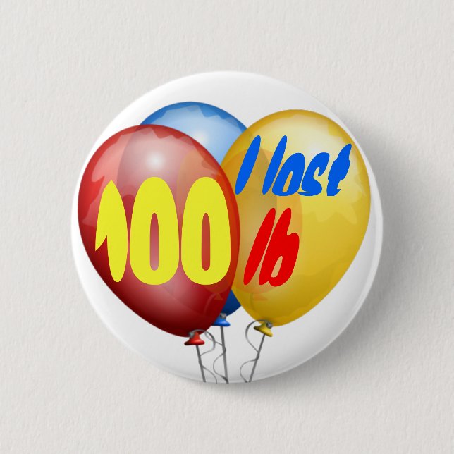 Badge Rond 5 Cm J'ai perdu 100 livres (Devant)