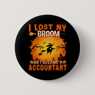 Badge Rond 5 Cm J'ai perdu mon comptable de chambre sorcière Hallo