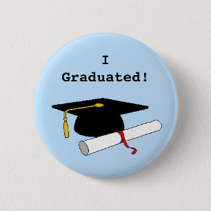 Badge Rond 5 Cm J'ai reçu un diplôme ! Bouton