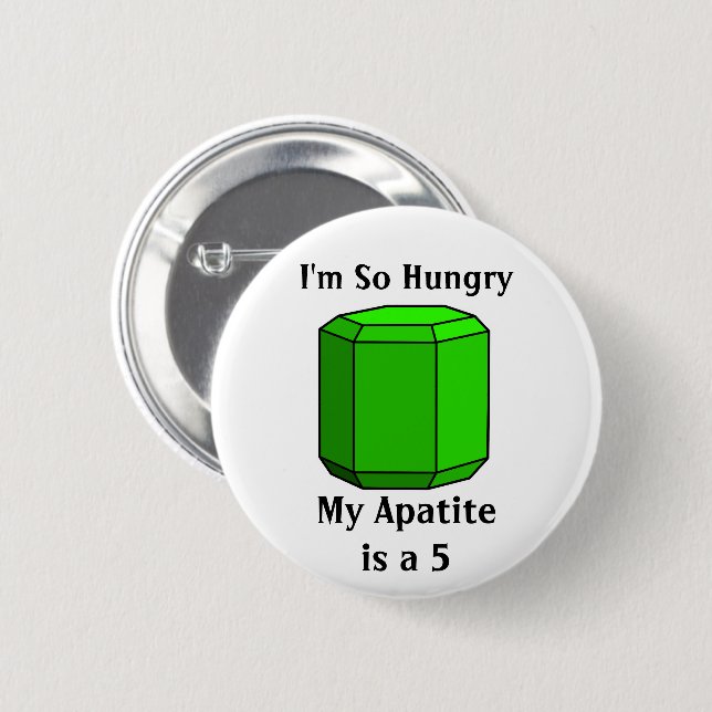 Badge Rond 5 Cm J'ai si faim, My Apatite est un 5 (Devant & derrière)