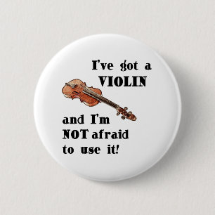 Badge Rond 5 Cm J'ai un violon