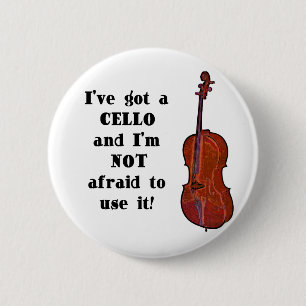 Badge Rond 5 Cm J'ai un violoncelle