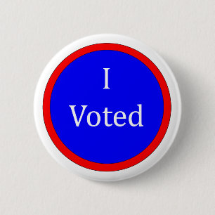 Badge Rond 5 Cm J'ai voté bleu