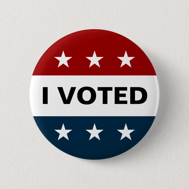 Badge Rond 5 Cm J'ai voté les élections de 2024 (Devant)