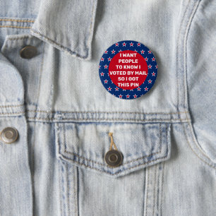 Badge Rond 5 Cm 'J'ai voté par la poste' élections Bouton