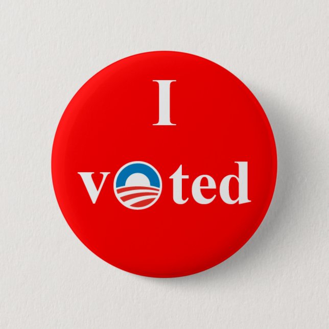 Badge Rond 5 Cm J'ai voté pour Obama (Devant)