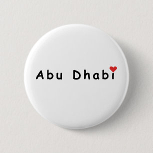 Badge Rond 5 Cm J'aime Abu Dhabi