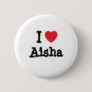 Badge Rond 5 Cm J'aime Aisha heart T-Shirt