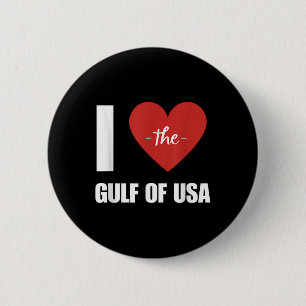 Badge Rond 5 Cm J'Aime Amérique Golfe Du Mexique Président Trump G
