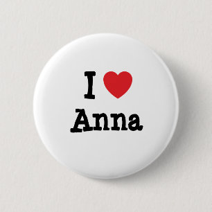 Badge Rond 5 Cm J'aime Anna heart T-Shirt
