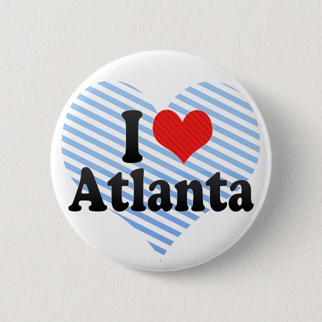 Badge Rond 5 Cm J'aime Atlanta (Devant)