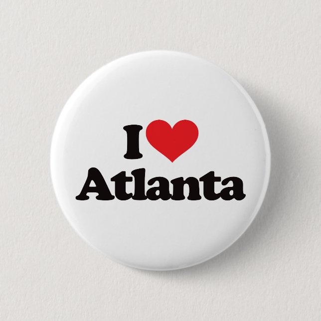 Badge Rond 5 Cm J'aime Atlanta (Devant)