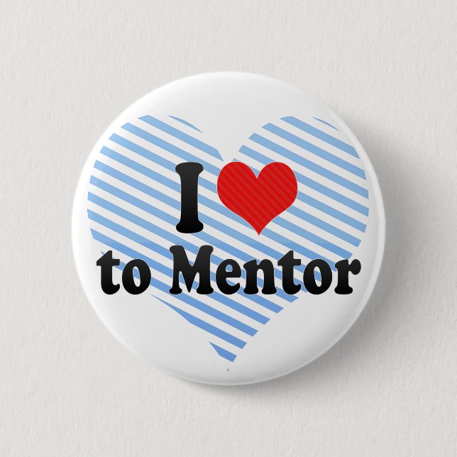 Badge Rond 5 Cm J'aime au mentor (Devant)