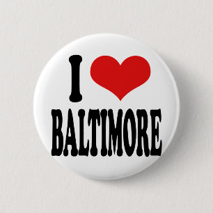 Badge Rond 5 Cm J'aime Baltimore