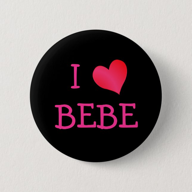 Badge Rond 5 Cm J'aime Bebe (Devant)