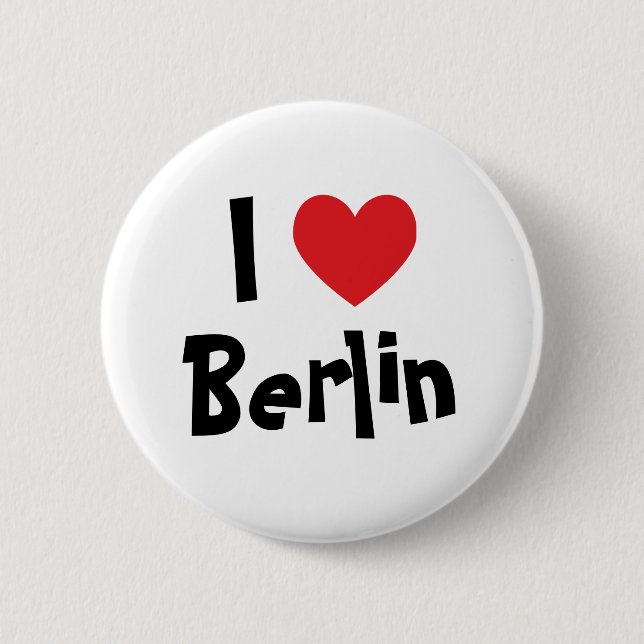 Badge Rond 5 Cm J'aime Berlin (Devant)