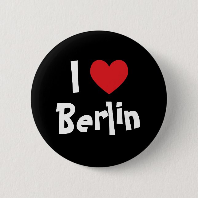Badge Rond 5 Cm J'aime Berlin (Devant)