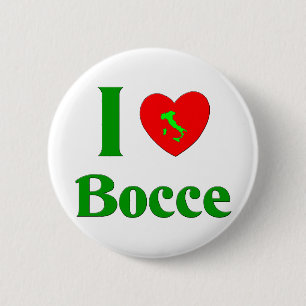 Badge Rond 5 Cm J'aime Bocce