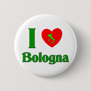 Badge Rond 5 Cm J'aime Bologna