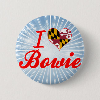 Badge Rond 5 Cm J'aime Bowie, le Maryland