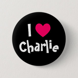 Badge Rond 5 Cm J'aime Charlie