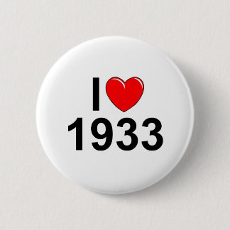 Badge Rond 5 Cm J'aime (coeur) 1933
