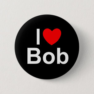 Badge Rond 5 Cm J'aime (coeur) Bob