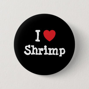 Badge Rond 5 Cm J'aime Coeur de crevette T-Shirt