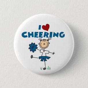 Badge Rond 5 Cm J'aime (coeur) encourager