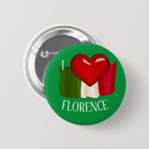 Badge Rond 5 Cm J'AIME (COEUR) FLORENCE modifiable