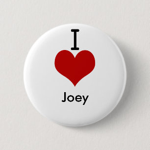 Badge Rond 5 Cm J'aime (coeur) Joey