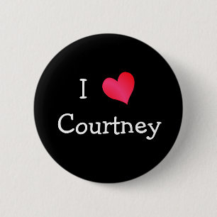 Badge Rond 5 Cm J'aime Courtney