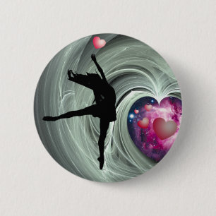 Badge Rond 5 Cm J'Aime Danser !