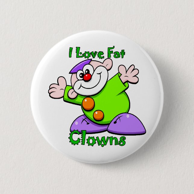 Badge Rond 5 Cm J'aime de gros clowns (Devant)