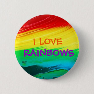 Badge Rond 5 Cm J'aime des arcs-en-ciel