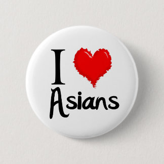 Badge Rond 5 Cm j'aime des Asiatiques