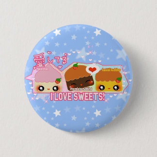 Badge Rond 5 Cm J'aime des bonbons !