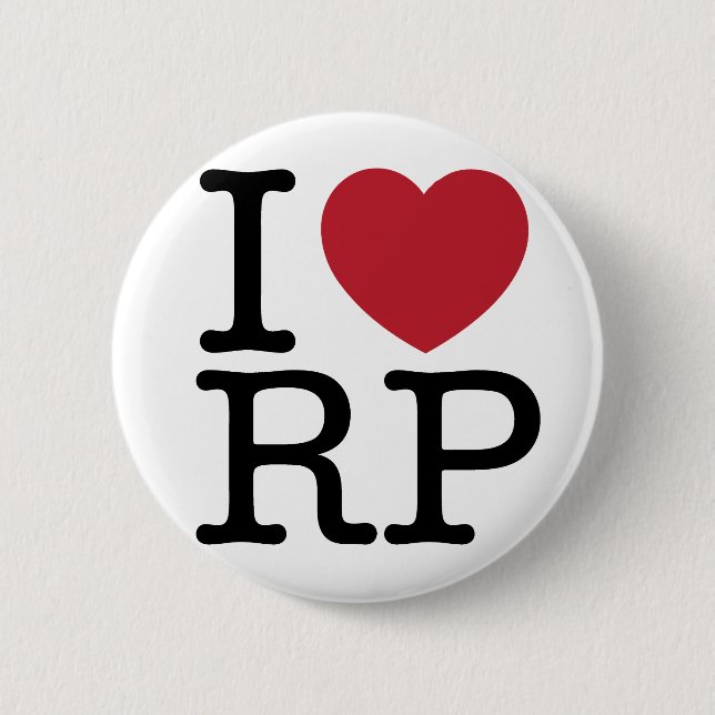 Badge Rond 5 Cm J'aime des boutons de Ron Paul (Devant)