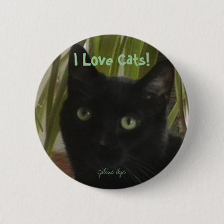 Badge Rond 5 Cm J'aime des chats !