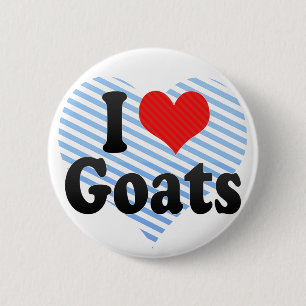Badge Rond 5 Cm J'aime des chèvres