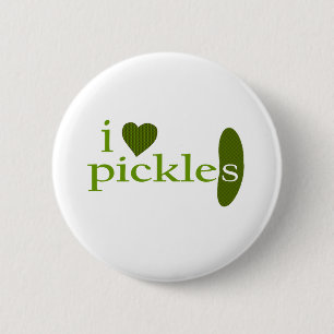 Badge Rond 5 Cm J'aime des conserves au vinaigre