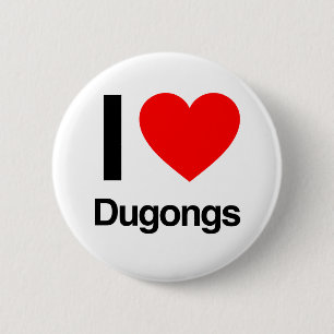 Badge Rond 5 Cm j'aime des dugongs