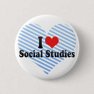 Badge Rond 5 Cm J'aime des études sociales