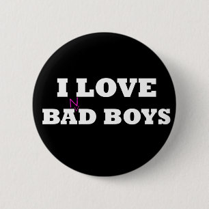 Badge Rond 5 Cm J'aime des garçons du Ba (n) d