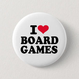 Badge Rond 5 Cm J'aime des jeux de société
