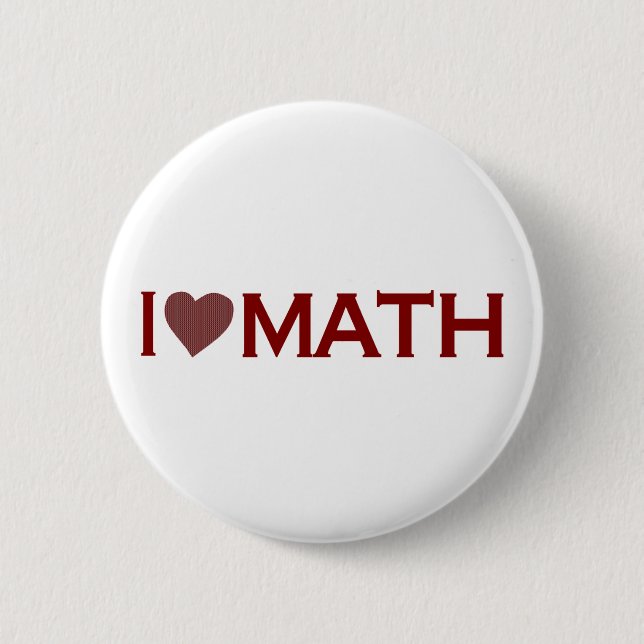 Badge Rond 5 Cm J'aime des maths (Devant)