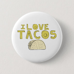 BADGE ROND 5 CM J'AIME DES TACOS