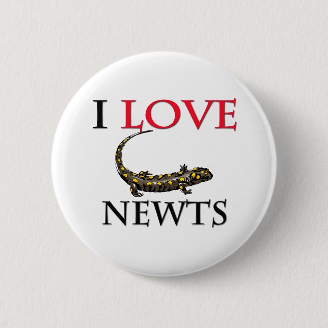 Badge Rond 5 Cm J'aime des tritons (Devant)